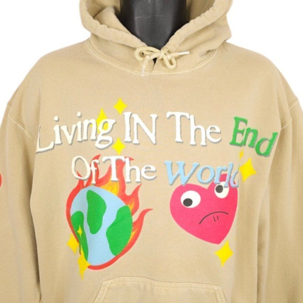 End Of The World Sweatshirt Hoodie Mens Size Medium Beige PacSun Streetwear